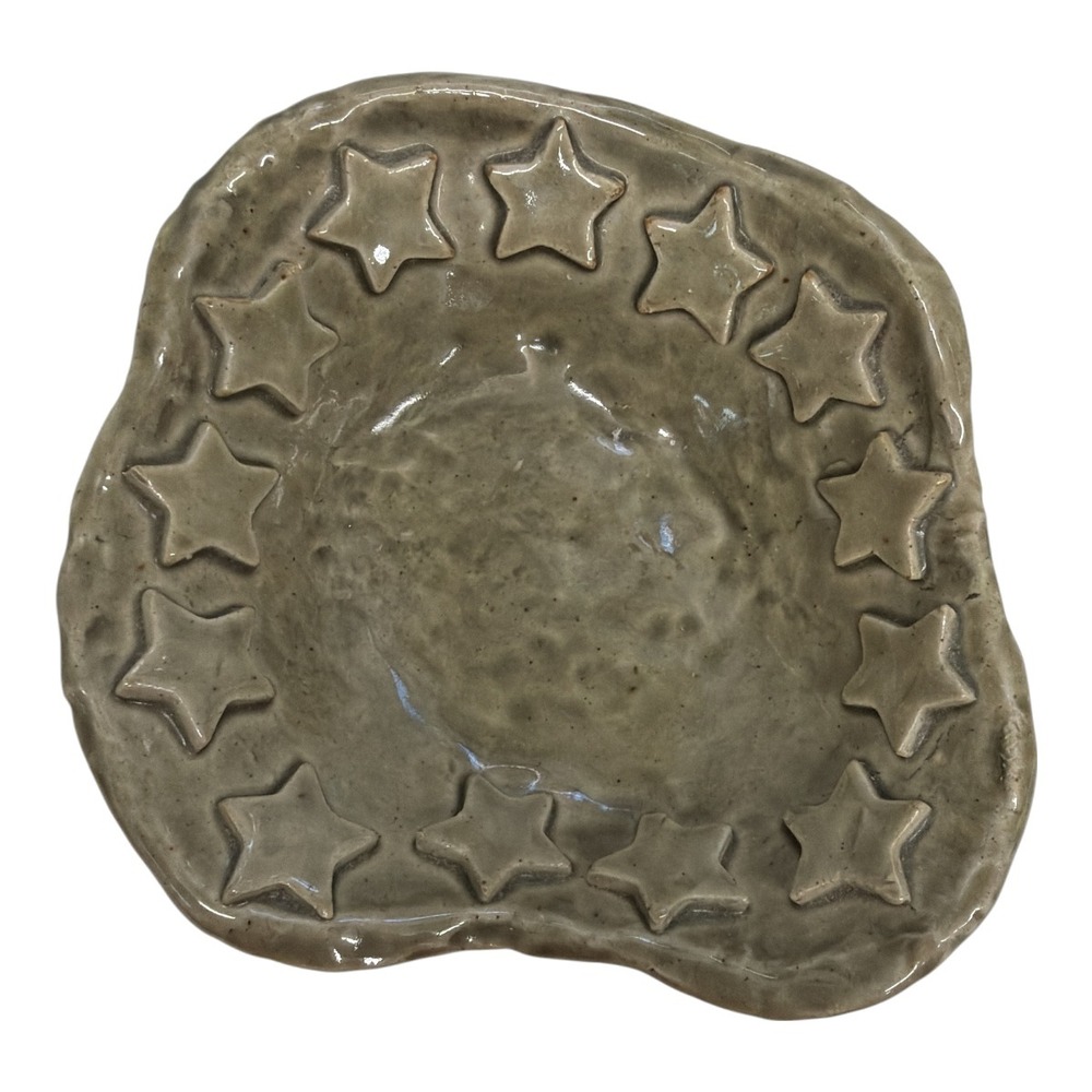 Pottery‎ Handmade Star Trinket Dish Signed Glazed Table Decor Jewelry